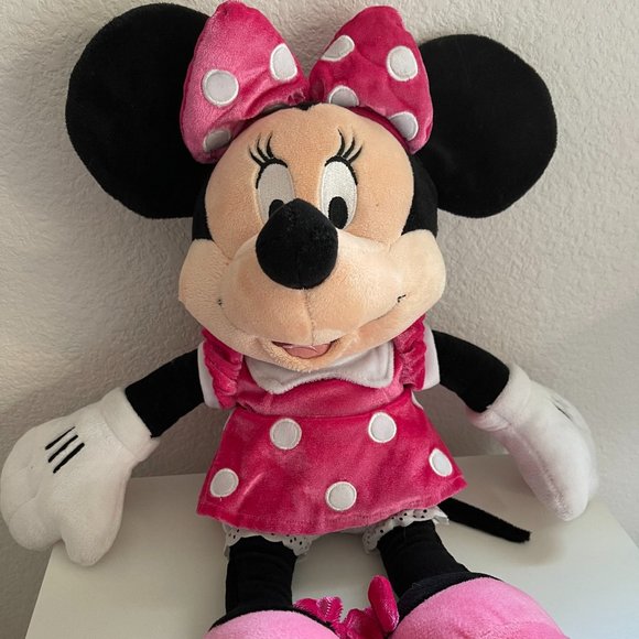 Disney Minnie Mouse Plush Pink Medium 18'' - Picture 1 of 11